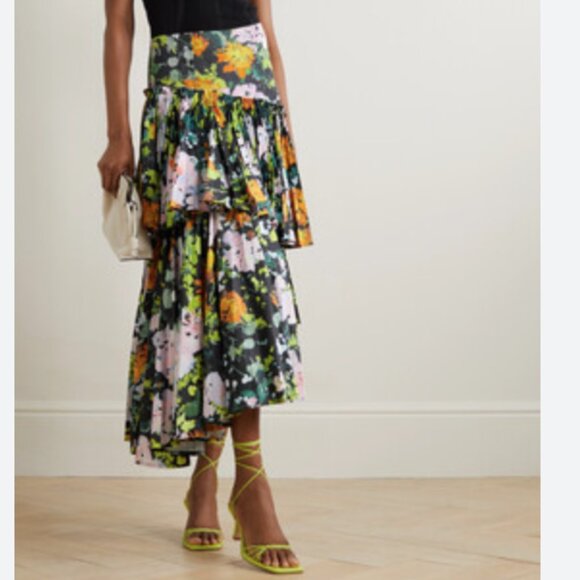 Aje Alice Floral Asymmetric Midi Maxi Skirt sz au 8 / us 4 - Picture 5 of 7